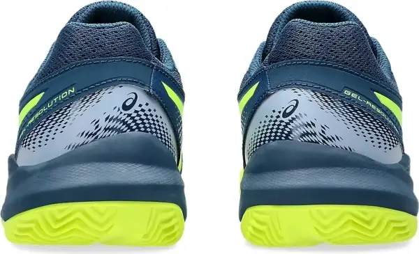 Кросівки тенісні дитячі Asics GEL-RESOLUTION 9 CLAY темно-синьо-лимонні 1044A068-404
