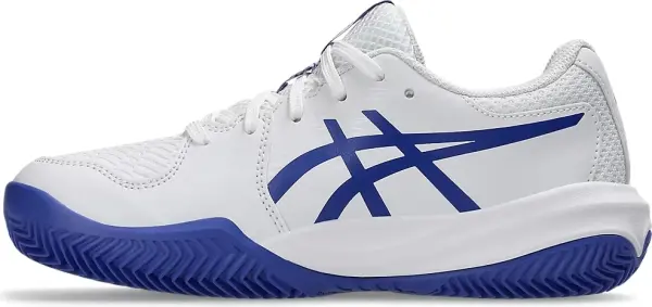 Кроссовки теннисные детские Asics GEL-RESOLUTION X CLAY бело-синие 1044A080-100