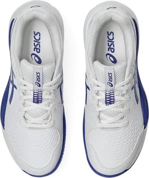 Кроссовки теннисные детские Asics GEL-RESOLUTION X CLAY бело-синие 1044A080-100