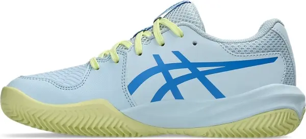 Кроссовки теннисные детские Asics GEL-RESOLUTION X CLAY голубо-сине-лимонные 1044A080-401