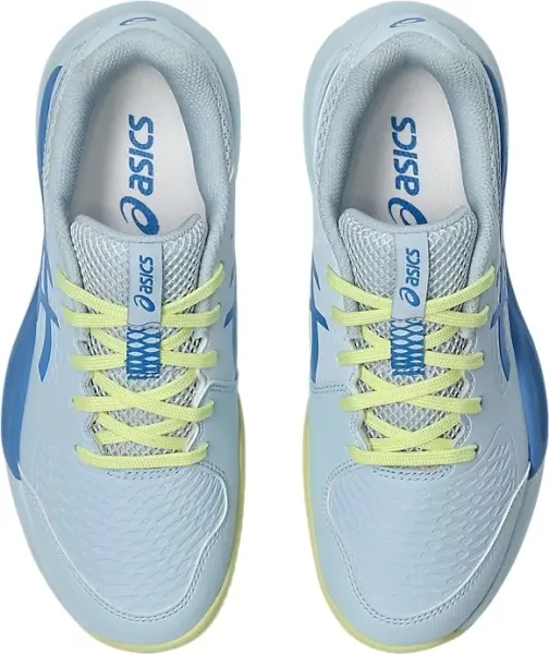 Кроссовки теннисные детские Asics GEL-RESOLUTION X CLAY голубо-сине-лимонные 1044A080-401