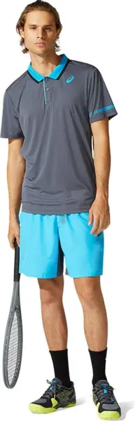Поло для тенісу Asics PADEL POLO сіро-блакитне 2041A163-022