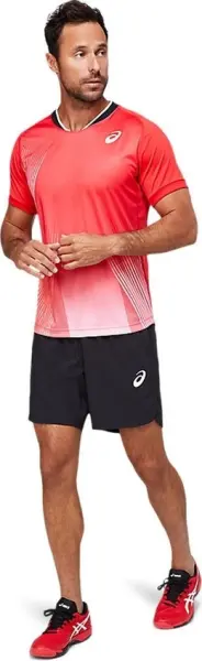 Футболка для тенісу Asics MATCH GRAPHIC SS TOP червоно-біла 2041A170-602