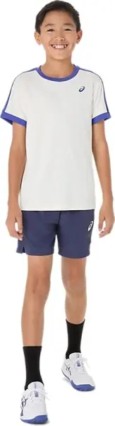 Футболка для тенісу дитяча Asics BOYS TENNIS SS TOP молочно-синя 2044A044-100