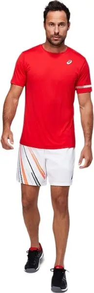 Шорти для тенісу Asics COURT GRAPHIC SHORT біло-оранжево-чорні 2041A175-100
