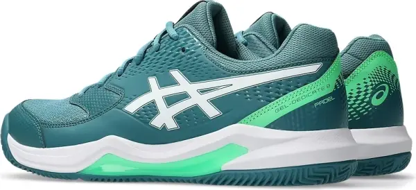 Кроссовки теннисные Asics GEL-DEDICATE 8 PADEL темно-зелено-бело-зеленые 1041A414-301