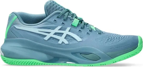 Кроссовки теннисные Asics GEL-RESOLUTION X PADEL сине-зеленые 1041A492-403