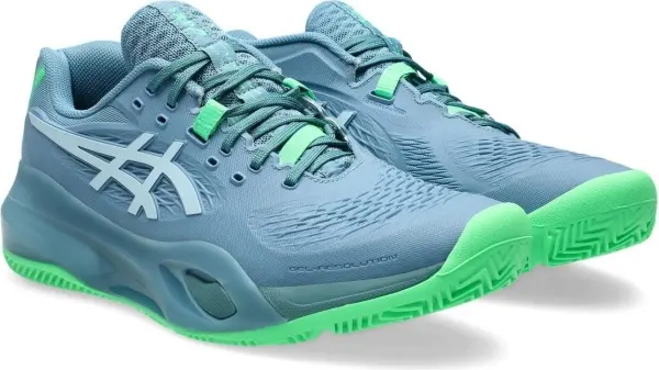 Кроссовки теннисные Asics GEL-RESOLUTION X PADEL сине-зеленые 1041A492-403