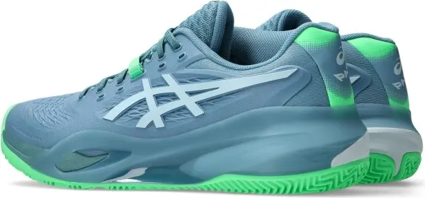 Кроссовки теннисные Asics GEL-RESOLUTION X PADEL сине-зеленые 1041A492-403