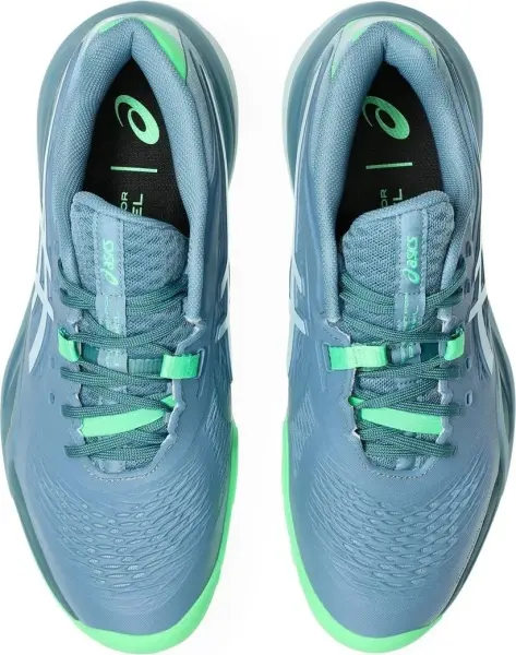 Кроссовки теннисные Asics GEL-RESOLUTION X PADEL сине-зеленые 1041A492-403
