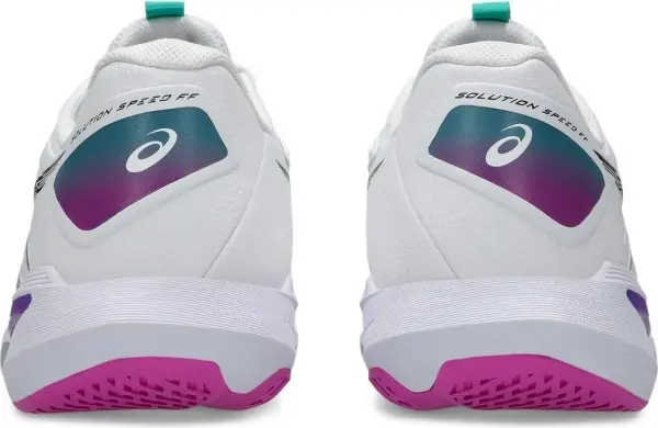 Кроссовки теннисные Asics SOLUTION SPEED FF 4 бело-розово-фиолетово-бирюзовые 1041A532-101