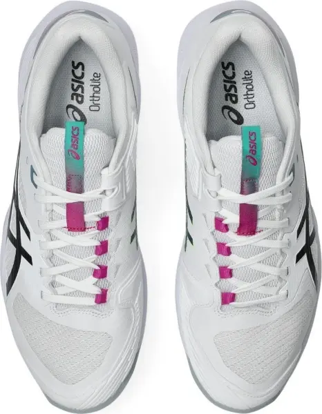 Кроссовки теннисные Asics SOLUTION SPEED FF 4 бело-розово-фиолетово-бирюзовые 1041A532-101