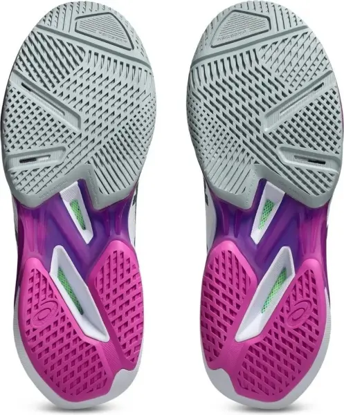 Кроссовки теннисные Asics SOLUTION SPEED FF 4 бело-розово-фиолетово-бирюзовые 1041A532-101