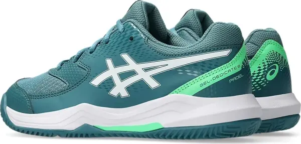 Кросівки тенісні дитячі Asics GEL-DEDICATE 8 PADEL темно-зелено-біло-зелені 1044A064-301