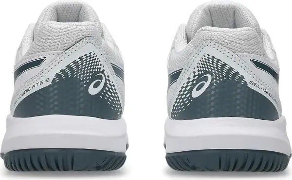 Кроссовки теннисные детские Asics GEL-DEDICATE 8 бело-темно-серо-лимонные 1044A077-108