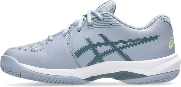 Кроссовки теннисные детские Asics GEL-GAME CLAY/OC серо-темно-зеленые 1044A082-400