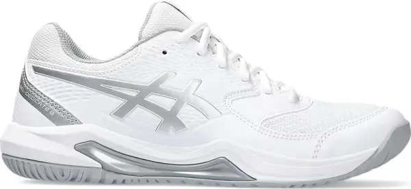 Кроссовки теннисные женские Asics GEL-DEDICATE 8 бело-серебряные 1042A237-101