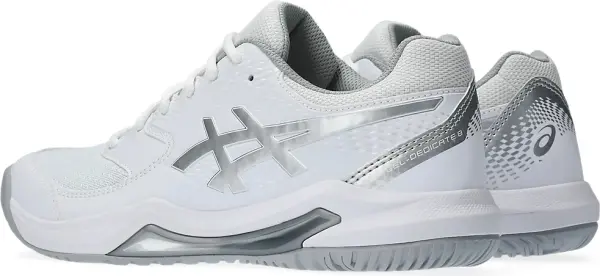 Кроссовки теннисные женские Asics GEL-DEDICATE 8 бело-серебряные 1042A237-101