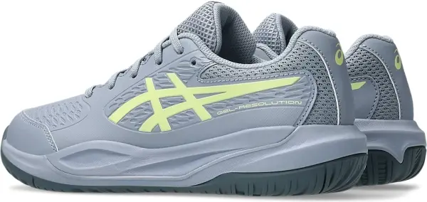 Кроссовки теннисные детские Asics GEL-RESOLUTION X серо-лимонные 1044A081-402