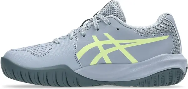 Кроссовки теннисные детские Asics GEL-RESOLUTION X серо-лимонные 1044A081-402