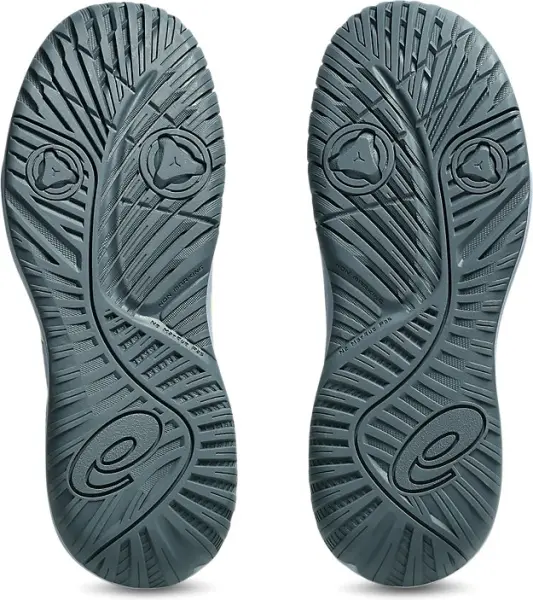 Кроссовки теннисные детские Asics GEL-RESOLUTION X серо-лимонные 1044A081-402