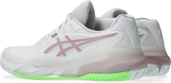 Кросівки тенісні жіночі Asics GEL-RESOLUTION X CLAY біло-світло-рожево-салатові 1042A277-104