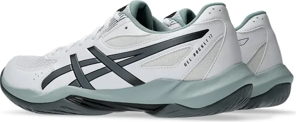 Кроссовки волейбольные Asics GEL-ROCKET 12 бело-мятно-темно-серые 1071A116-105