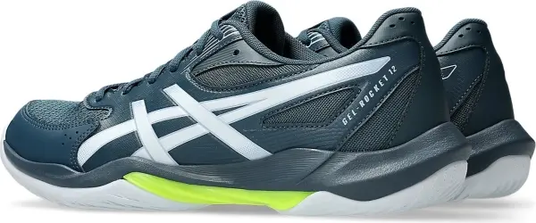 Кросівки волейбольні Asics GEL-ROCKET 12 темно-бірюзово-біло-лимонні 1071A116-404