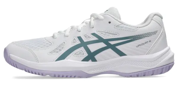 Кросівки волейбольні дитячі Asics UPCOURT 6 GS біло-бірюзові 1074A045-102