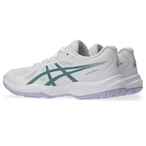 Кросівки волейбольні дитячі Asics UPCOURT 6 GS біло-бірюзові 1074A045-102