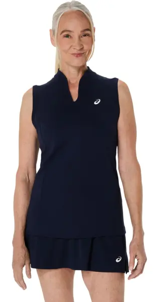 Майка для тенниса женская Asics COURT TANK темно-синяя 2042A370-400