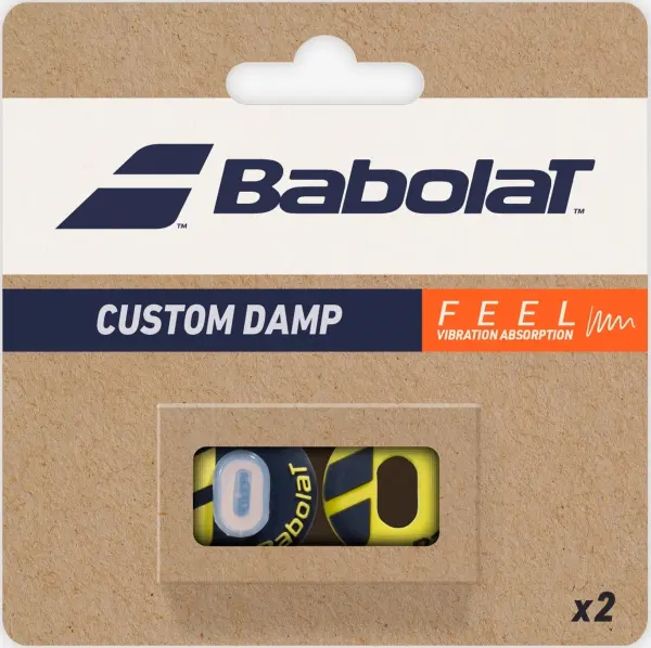 Віброгасники для ракеток Babolat CUSTOM DAMP X2 жовто-чорні (2 штуки) 700130-142