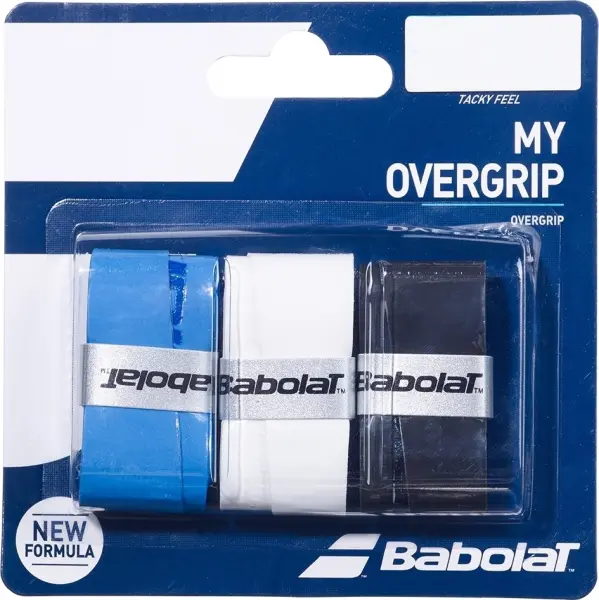 Обмотка для ракеток Babolat MY OVERGRIP X3 біла, блакитна, чорна (3 штуки) 653052-164
