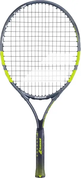Ракетка для тенниса детская Babolat CARLITOS JR 23 CV темно-серо-лимонная 140523-100