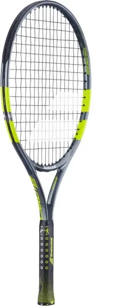 Ракетка для тенниса детская Babolat CARLITOS JR 23 CV темно-серо-лимонная 140523-100