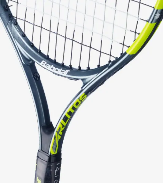 Ракетка для тенниса детская Babolat CARLITOS JR 23 CV темно-серо-лимонная 140523-100