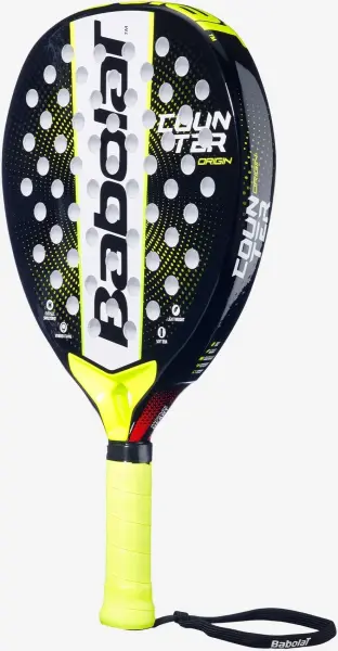 Ракетка для падел-тенісу Babolat COUNTER ORIGIN чорно-жовто-біла 150154-100
