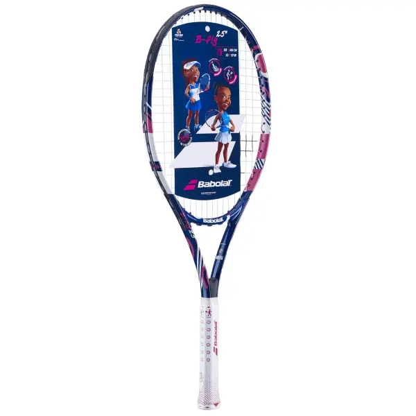 Ракетка для тенісу дитяча Babolat B'FLY 25 біло-рожева 140487-100