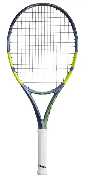 Ракетка для тенниса детская Babolat PURE AERO JUNIOR 26 GEN9 серо-желтая 140520-100