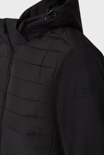 Куртка CMP JACKET HYBRID ZIP HOOD чорна 32K3247-U901