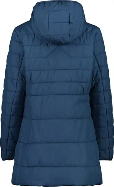 Куртка жіноча CMP JACKET LONG FIX HOOD INSULATED темно-синя 32K1556-M928