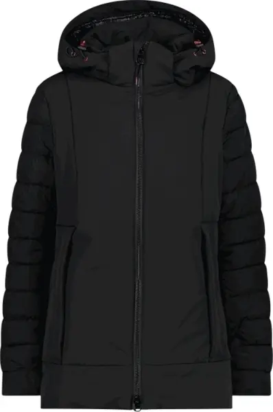 Куртка жіноча CMP JACKET LONG ZIP HOOD WATERPROOF чорна 32K1516-U901
