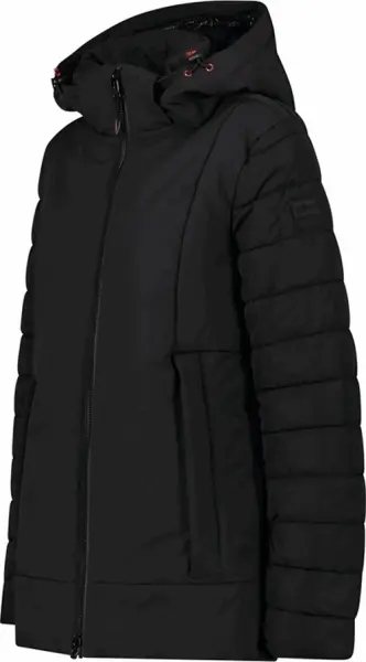 Куртка жіноча CMP JACKET LONG ZIP HOOD WATERPROOF чорна 32K1516-U901