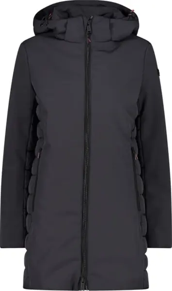 Куртка жіноча CMP PARKA ZIP HOOD WATERPROOF чорна 32K1526-U423