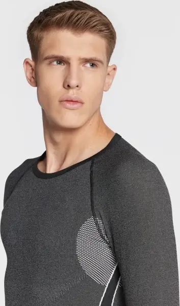 Термобілизна футболка з довгим рукавом CMP MAN SEAMLESS SWEAT темно-сіро-чорна 3Y97800-U901