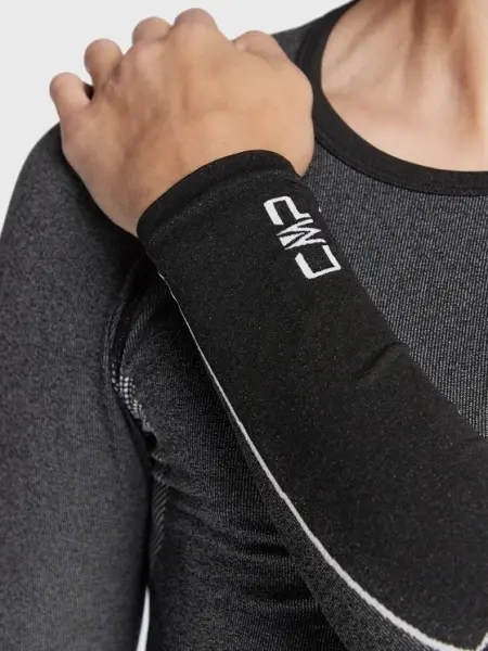 Термобілизна футболка з довгим рукавом CMP MAN SEAMLESS SWEAT темно-сіро-чорна 3Y97800-U901
