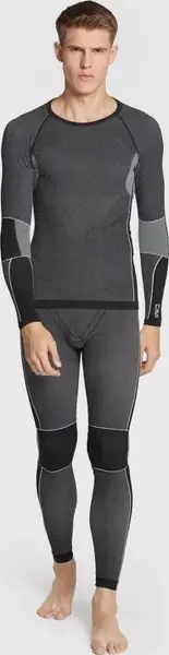 Термобілизна футболка з довгим рукавом CMP MAN SEAMLESS SWEAT темно-сіро-чорна 3Y97800-U901