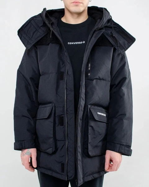 Куртка Converse Premium Mid Down Jacket черная 10021971-001
