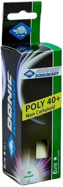 Набір м'ячів для настільного тенісу Donic ELITE 1* 40+ білий (3 штуки) 608310-40+