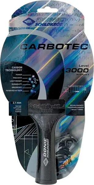 Ракетка для настільного тенісу Donic CARBOTEC 3000 чорна 758220